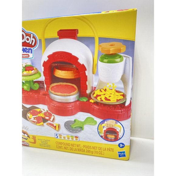 Play-Doh Stamp n Top Pizza Oven Toy with 5 Non-Toxic Play-Doh Colors,NEW - Picture 4 of 8